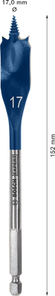 Mata Bor Sekop Bosch EXPERT Self Cut Speed ​​17 x 152 mm.
